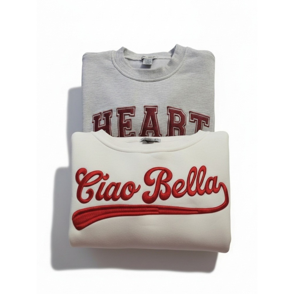 Better Together 2 pc set  Sweatshirt Grey Heart Breaker /white Ciao Bella size S